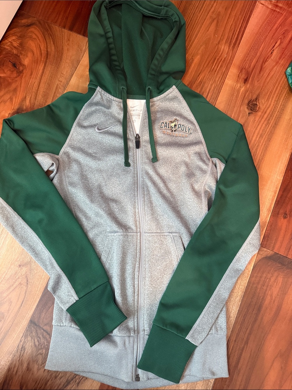 Nike Green & Gray Therma-Fit Zip Hoodie